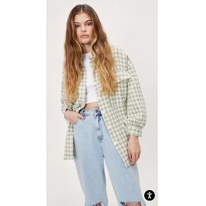 Nasty Gal Houndstooth Shacket